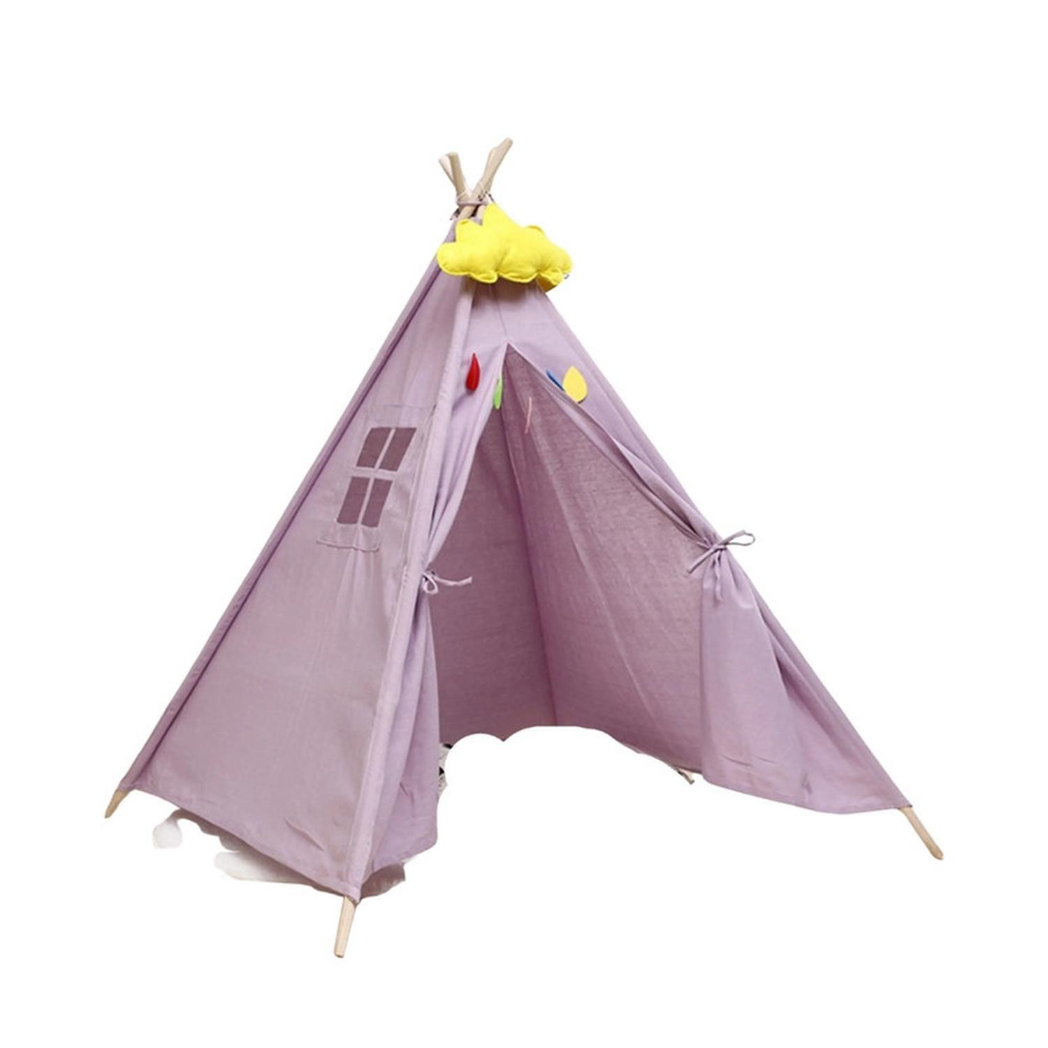 Carpa Tipi Niños Infantil 160 cm Morada Juguete Decoracion-0