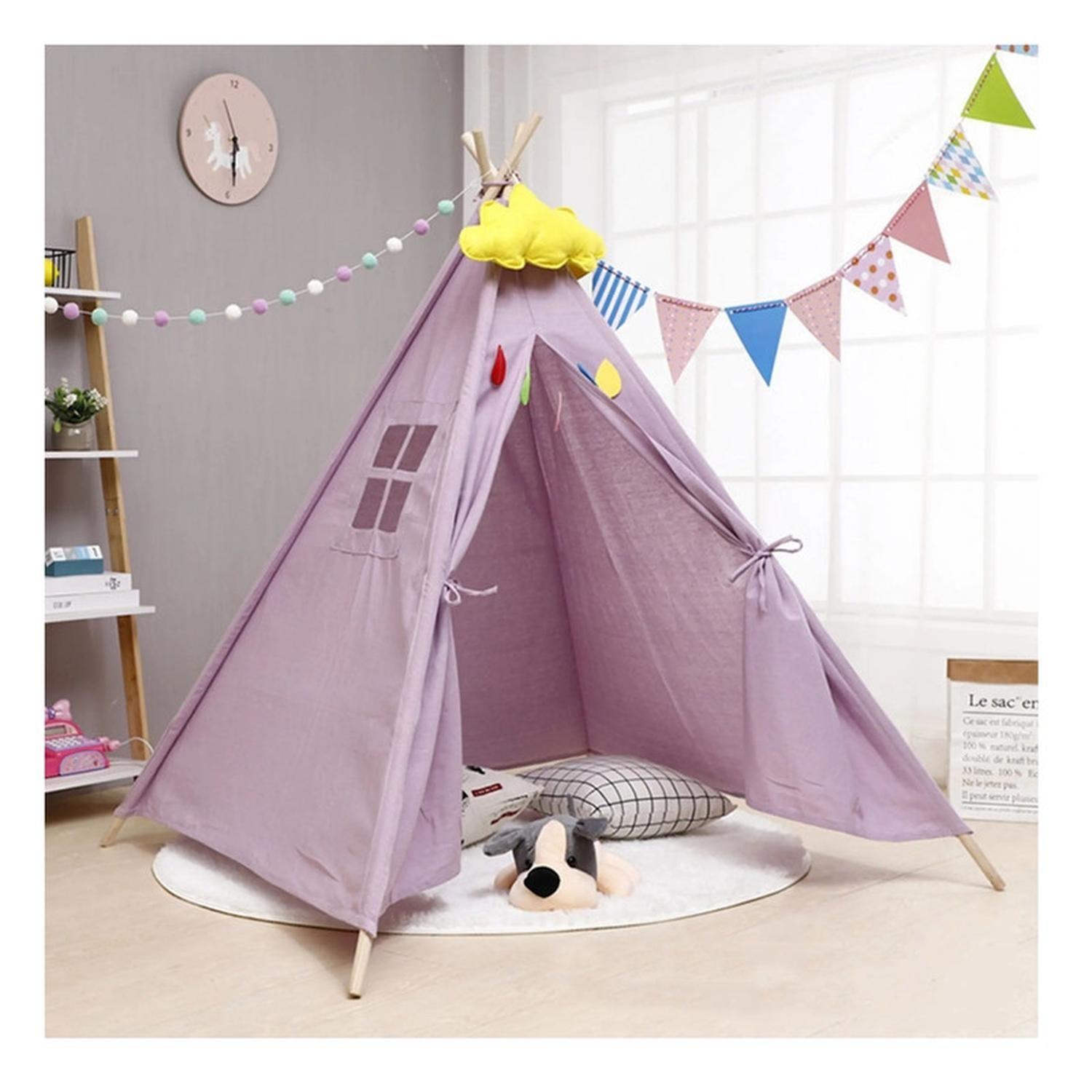 Carpa Tipi Niños Infantil 160 cm Morada Juguete Decoracion-1