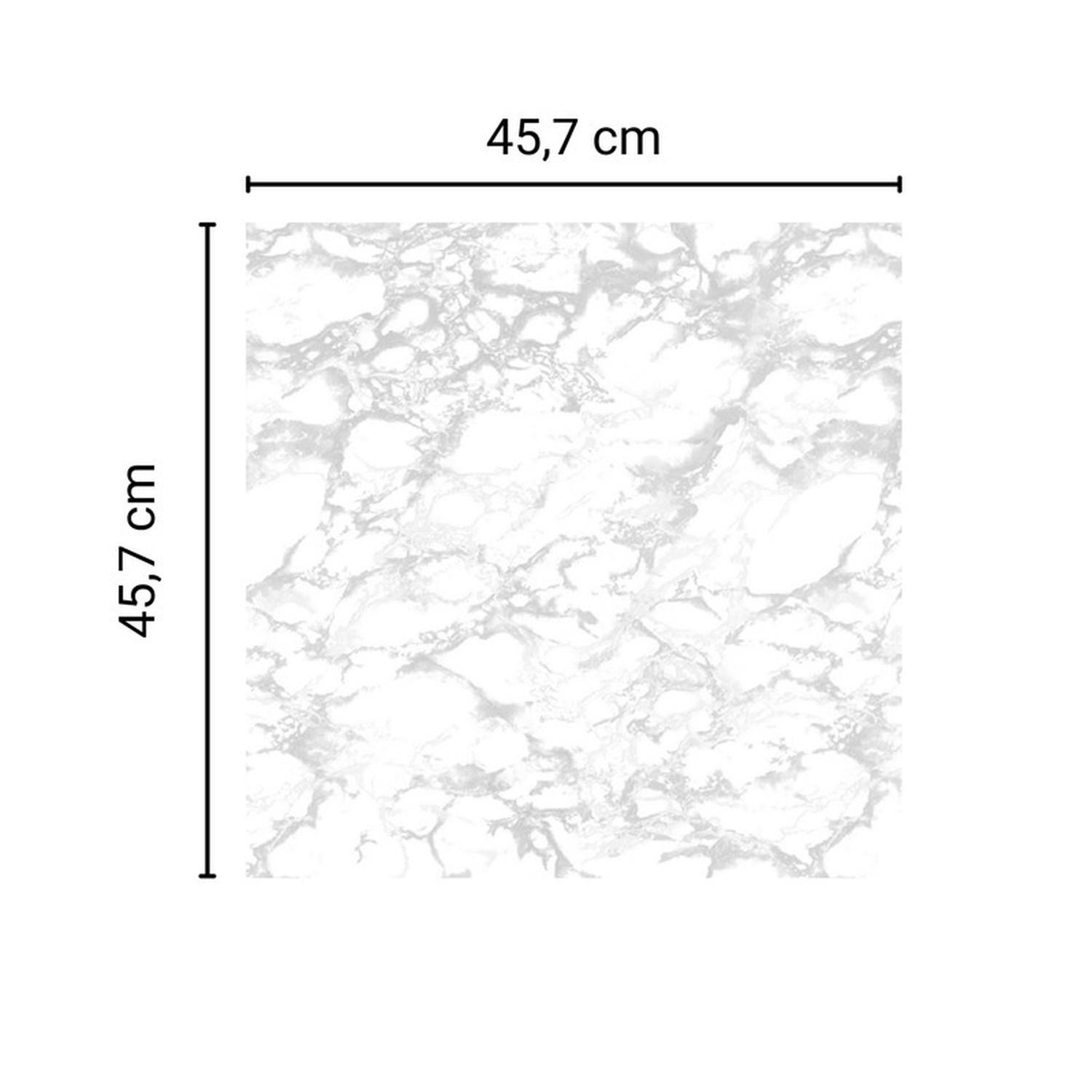 Piso Vinílico Símil Porcelanato 45,7x45,7 Mármol Blanco-2