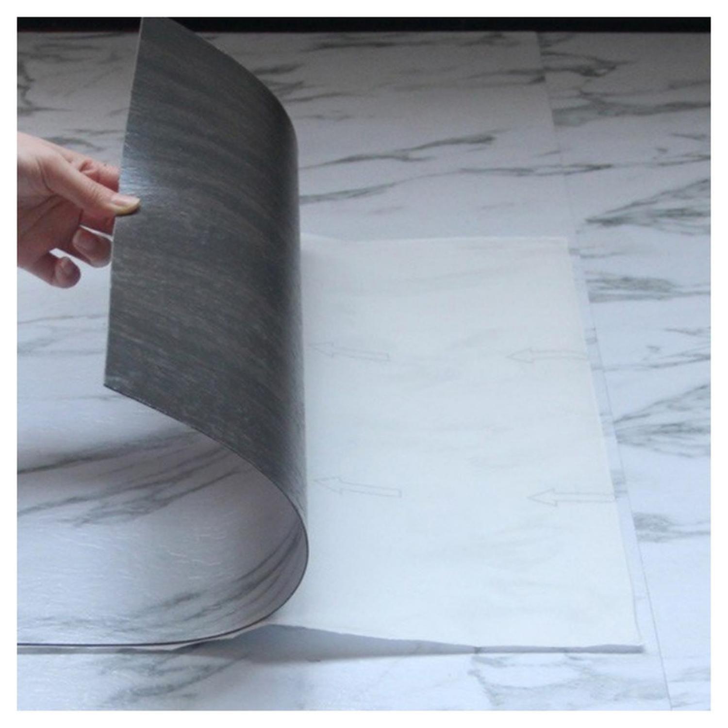 Piso Vinílico Símil Porcelanato 45,7x45,7 Mármol Blanco-4