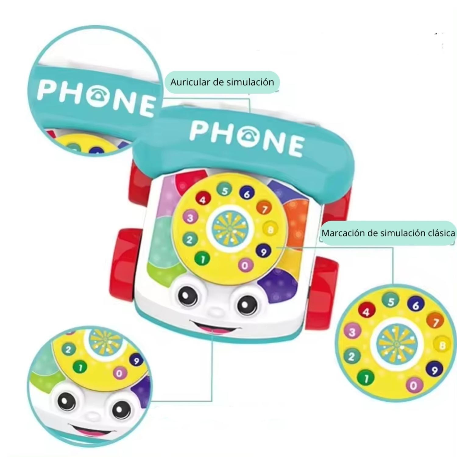 Telefono Juguete Con Disco Didactico Infantil Colores-3