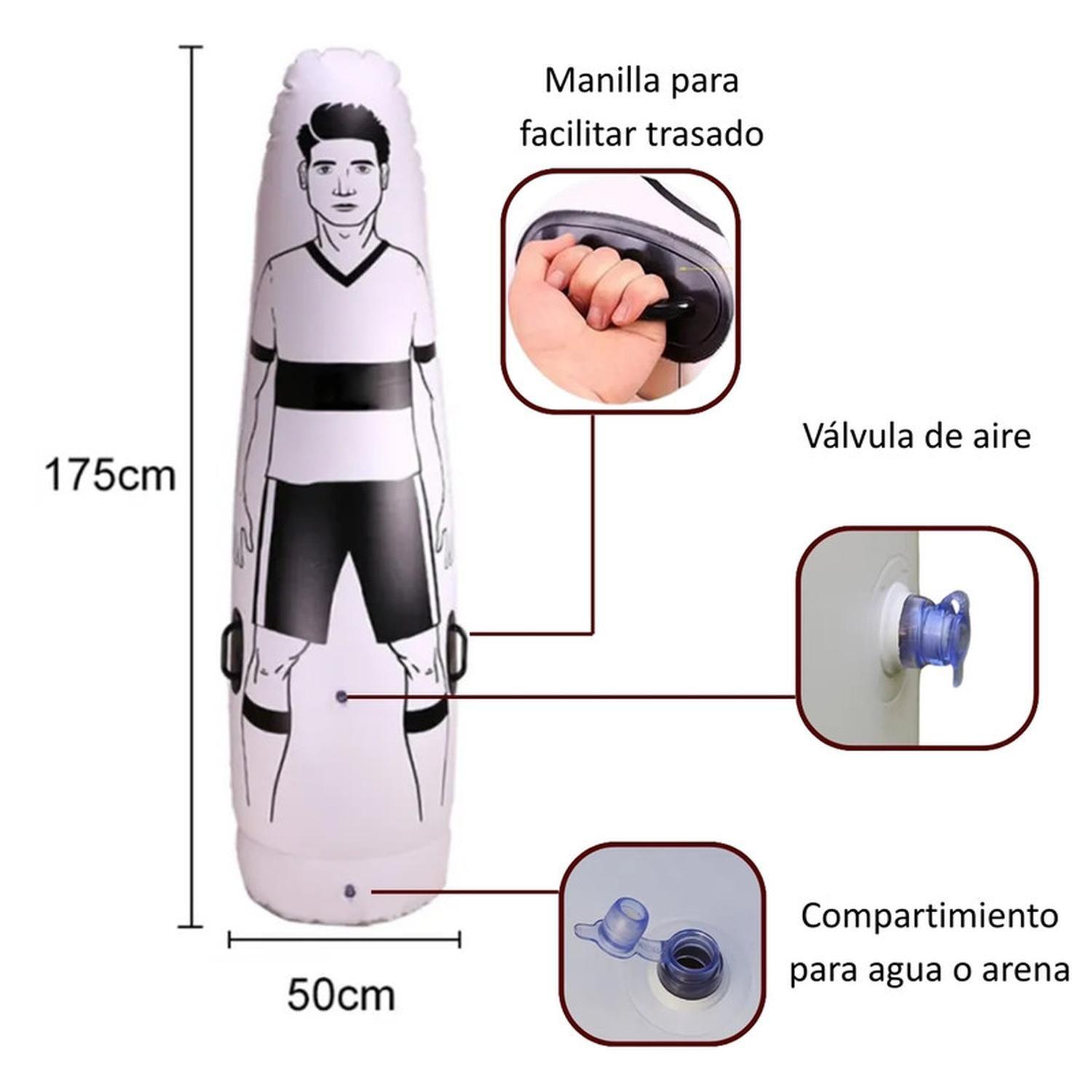 Barrera De Futbol Inflable Para Tiros Libres. 175 Cm Blanco-2