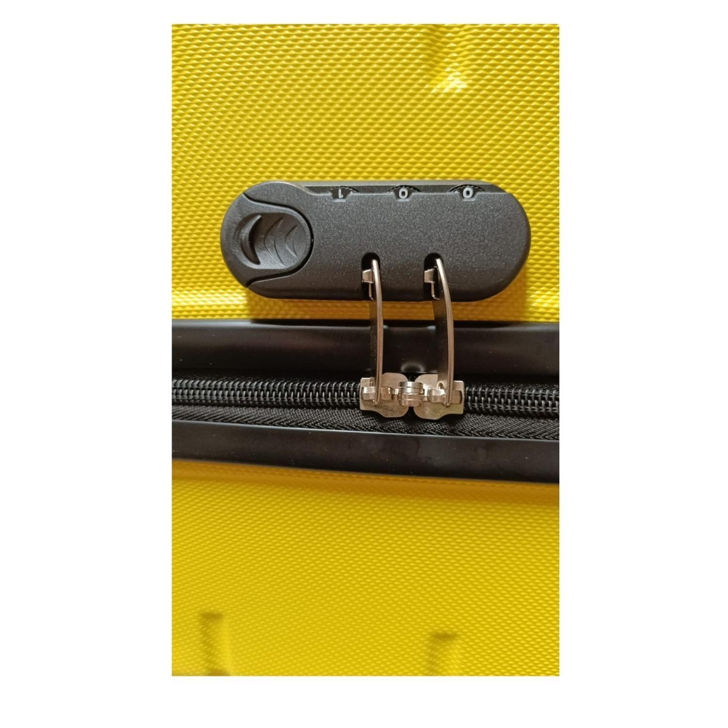 Set De 3 Maletas Viaje De Abs Amarilla S - M - L-2