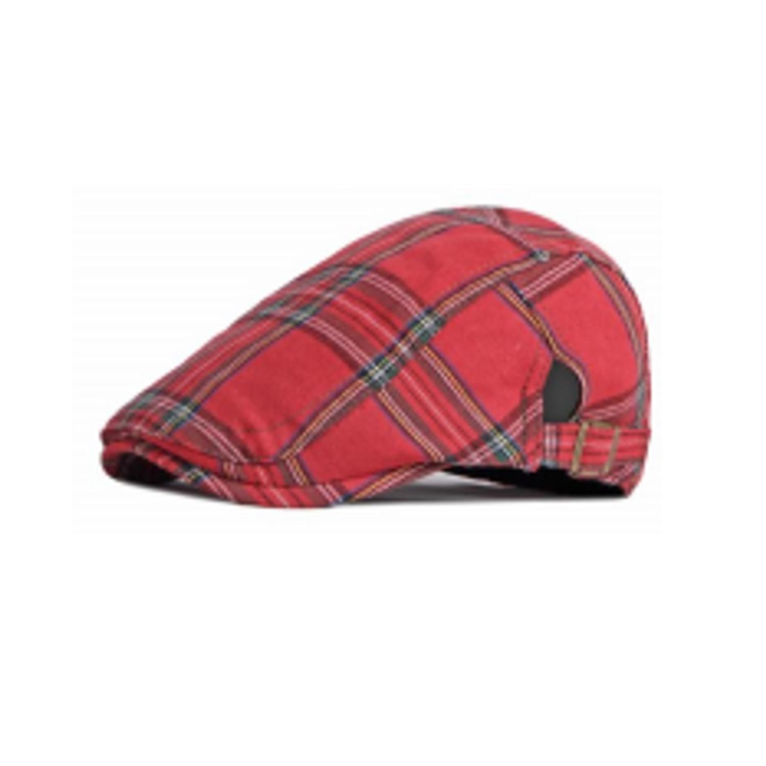 Boina 100% Algodon Estilo Escoses Color Roja-0