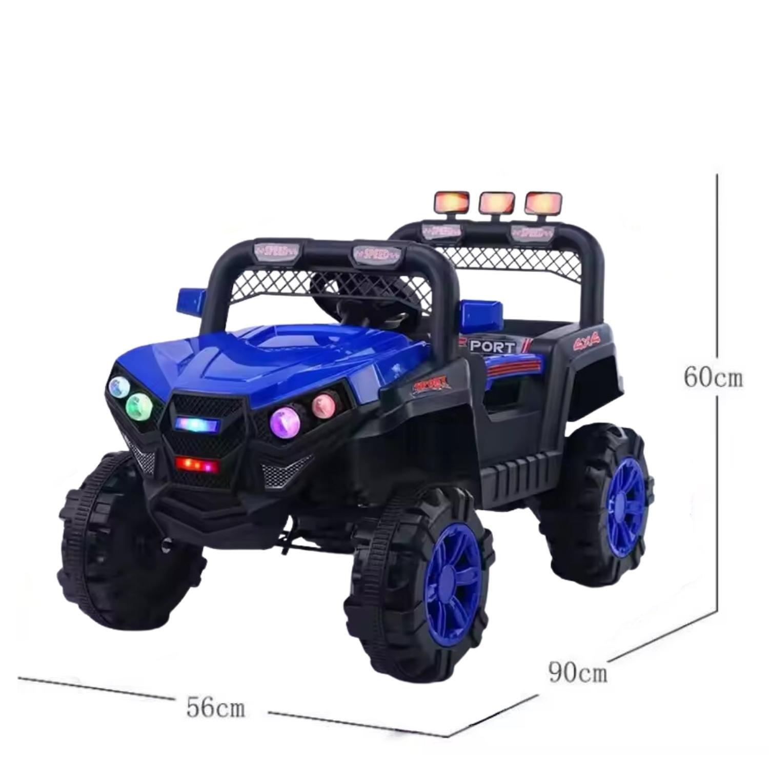 Auto Electrico Infantil Jeep Batería Con Control 2069 Azul-2