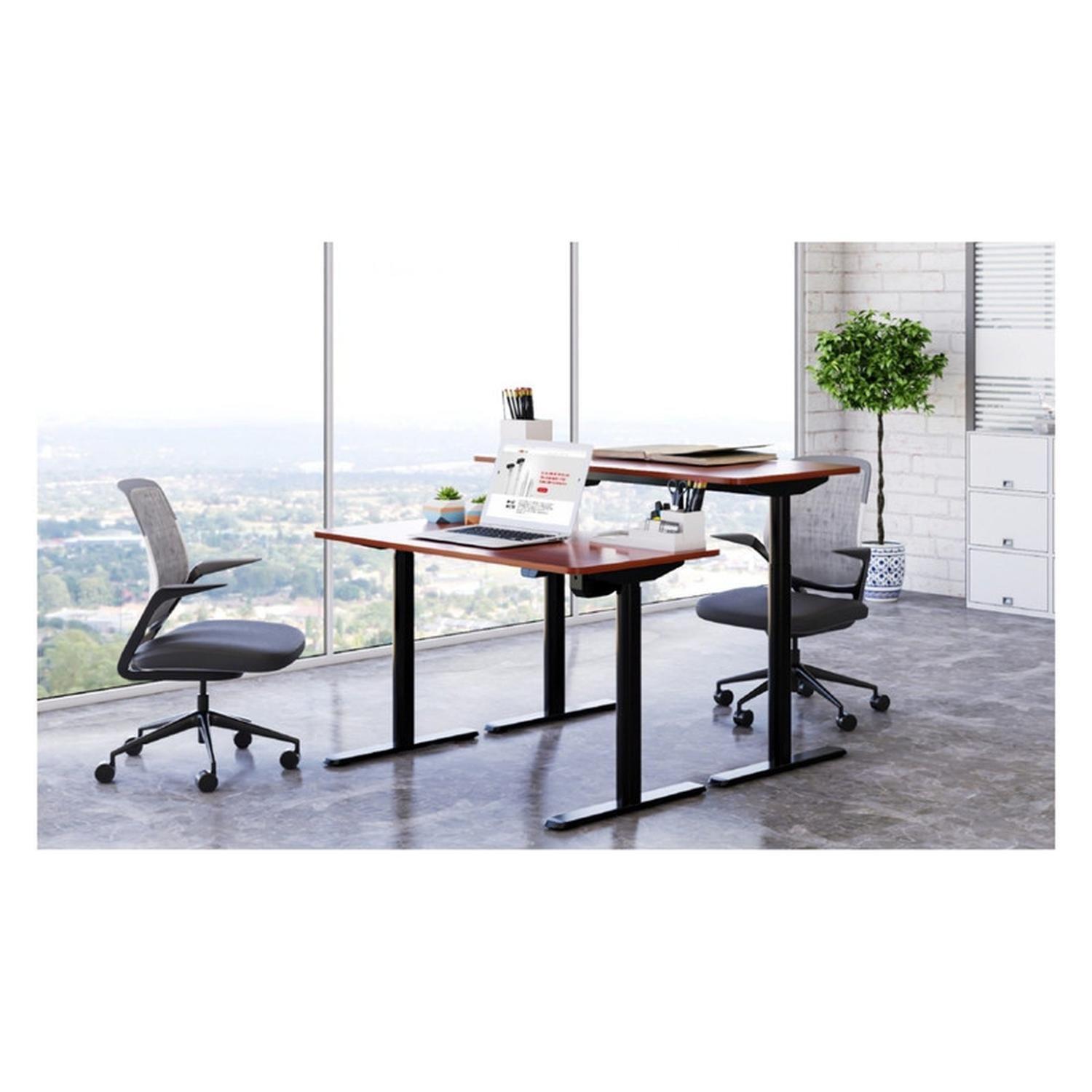 Base Escritorio Electrico Altura Regulable Ajustable Negra-5