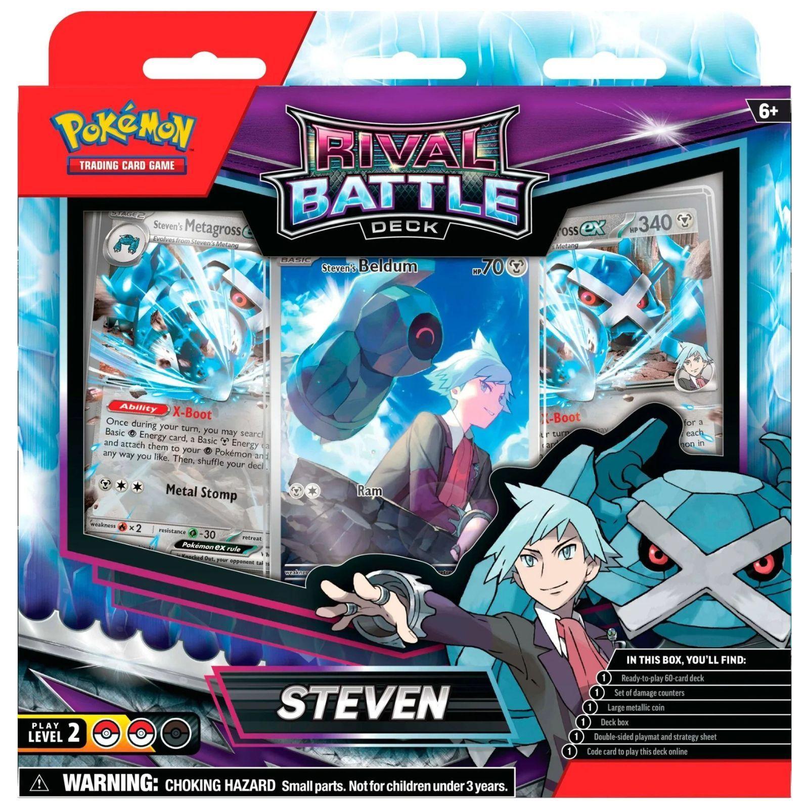 Cartas Pokemon Tcg Mazo Comabate de Rivales Steven Ingles-0