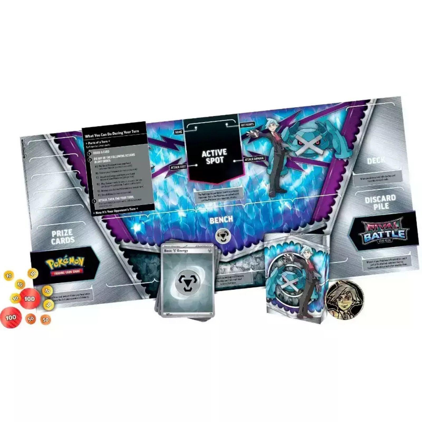 Cartas Pokemon Tcg Mazo Comabate de Rivales Steven Ingles-1