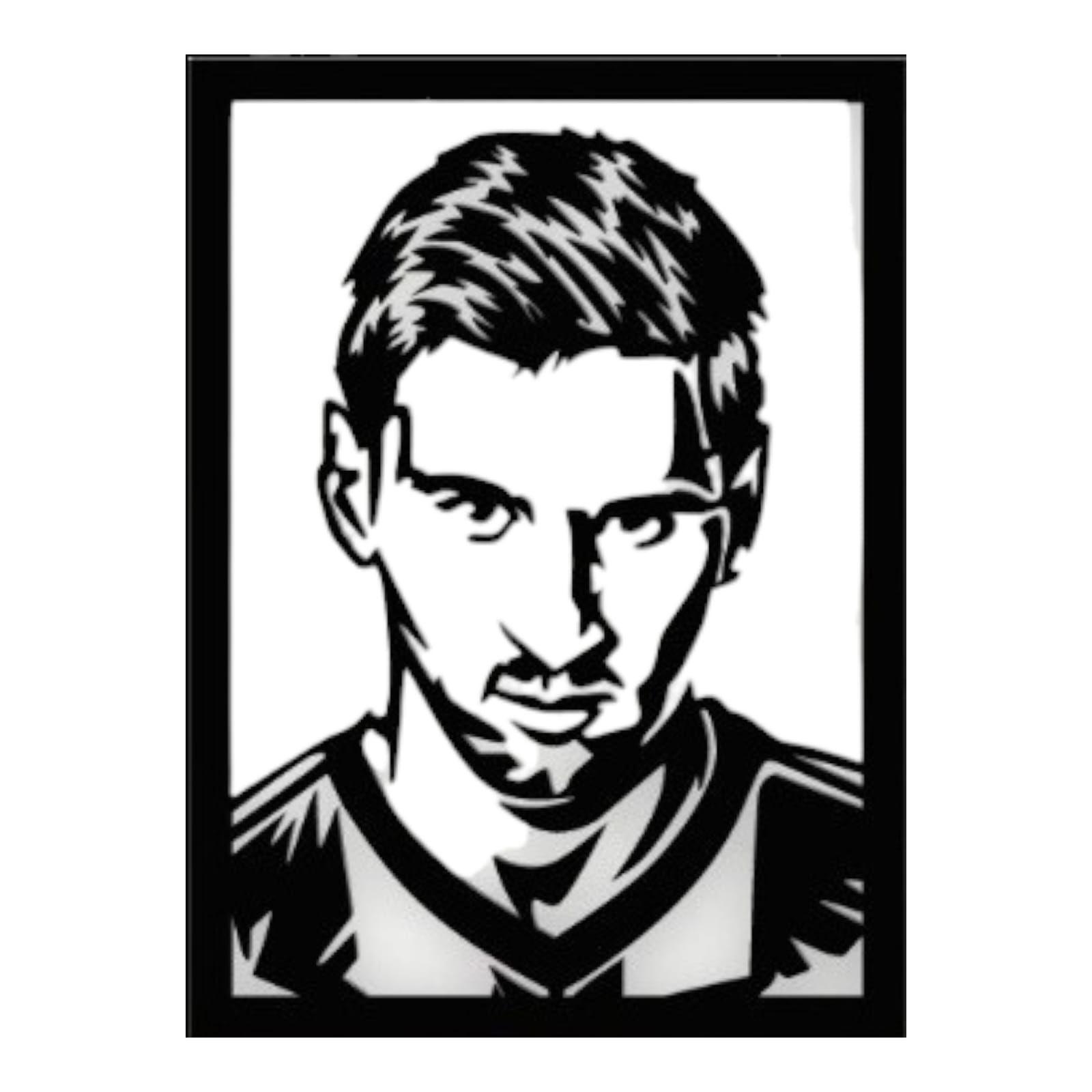 Cuadro decorativo Messi 39x28,5cms-1