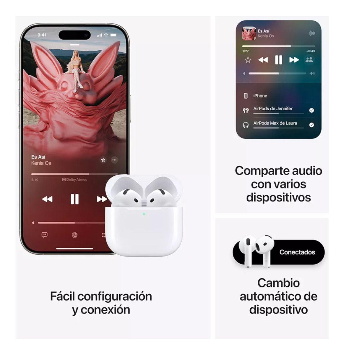 Apple AirPods 4ta Generacion A3050 Blanco-6