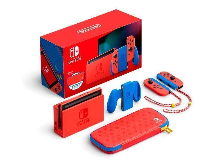 Nintendo Switch 32gb Edición Mario Rojo Y Azul-0