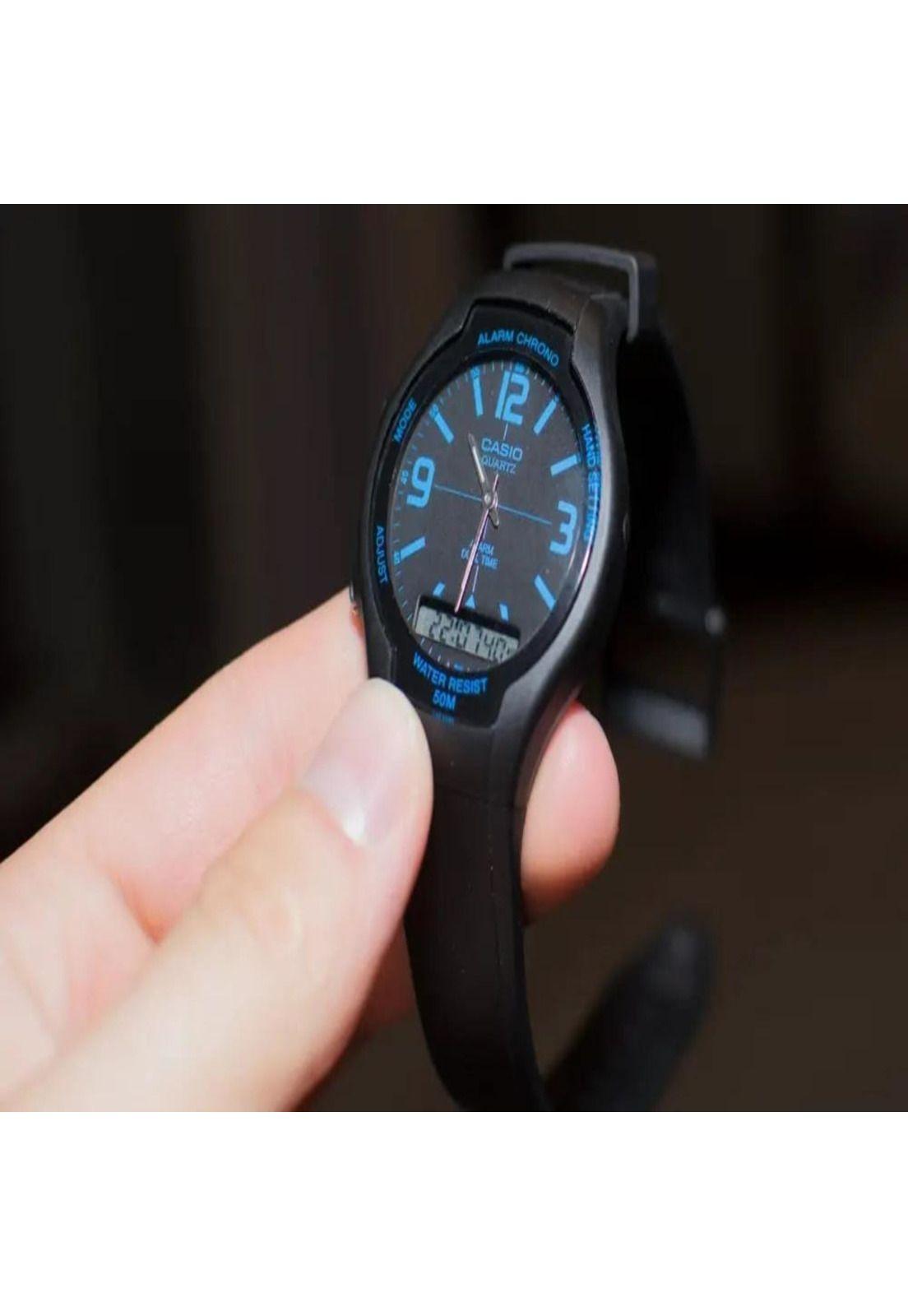 Reloj Aw-90h-2bv Hombre Analogo Digital Resina-2