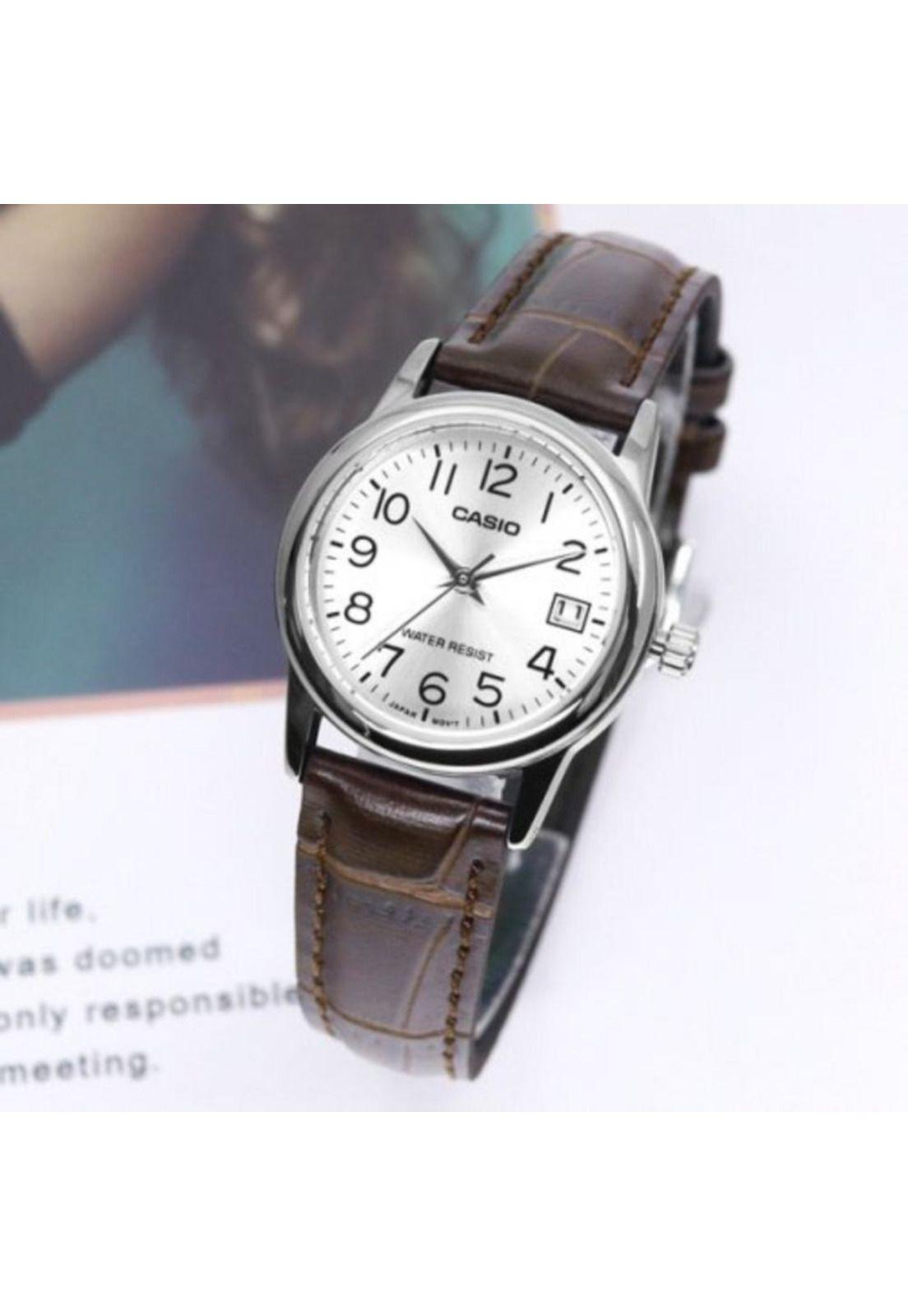 Reloj Ltp-V002l-7b2 Mujer Analogo Cuero-4