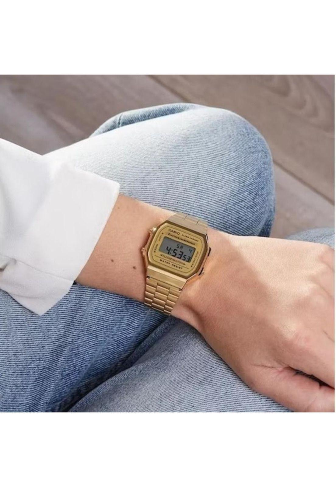 Reloj A-168wg-9 Vintage Digital Metal-7