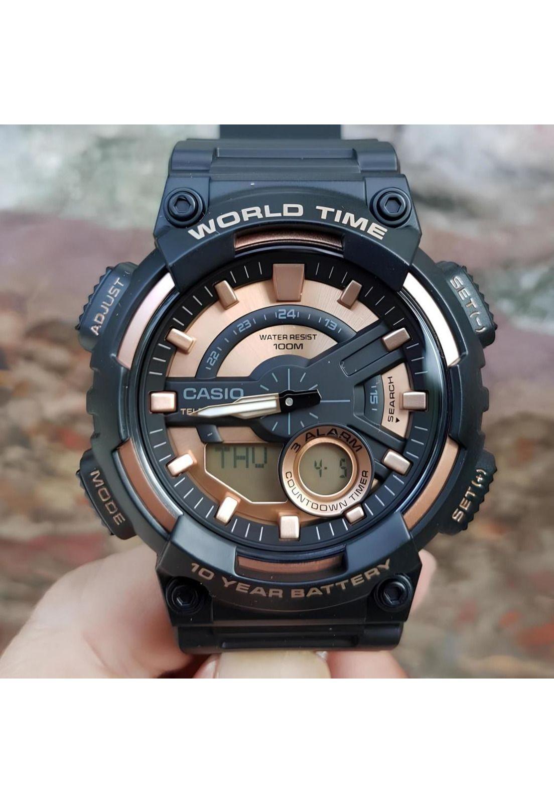 Reloj Aeq-110w-1a3v Hombre Analogo Digital Resina-2