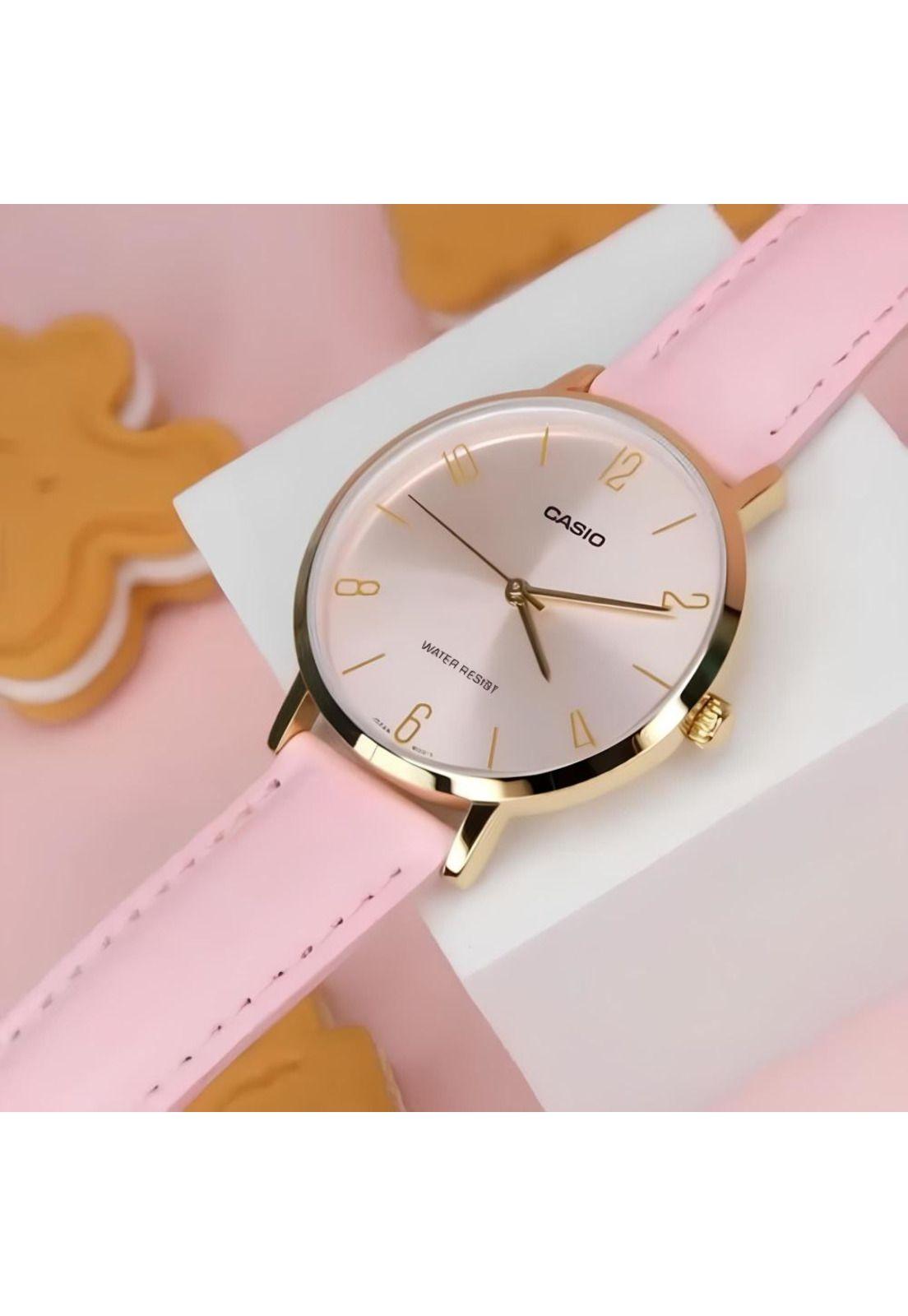 Reloj Ltp-Vt01gl-4b Mujer Analogo Cuero-2