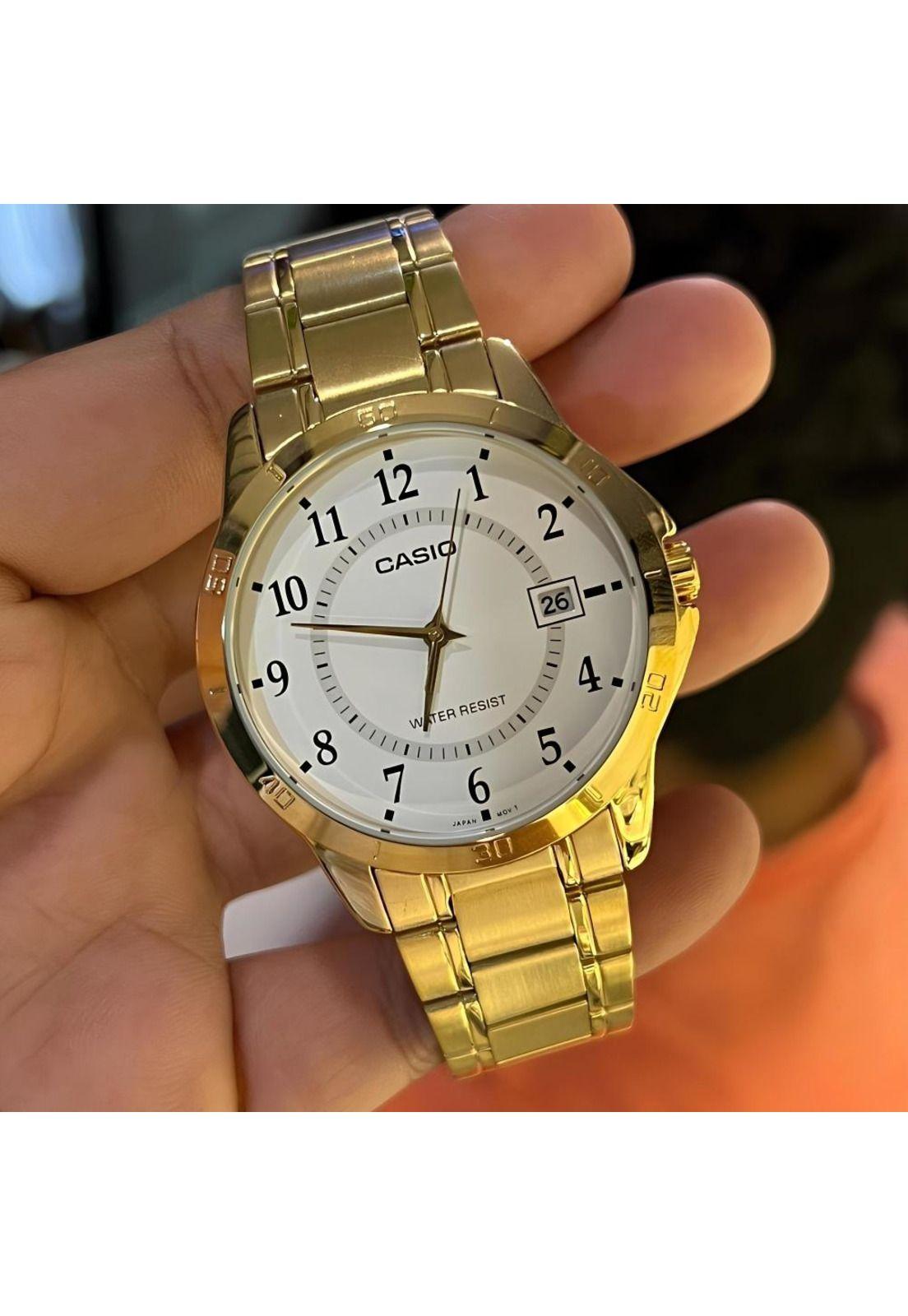 Reloj Mtp-V004g-7b Hombre Analogo Metal-2