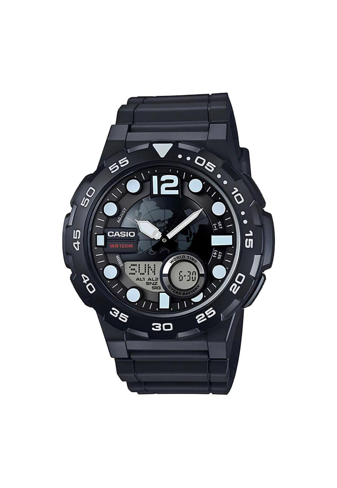 Reloj Aeq-100w-1av Hombre Analogo Digital Resina-0