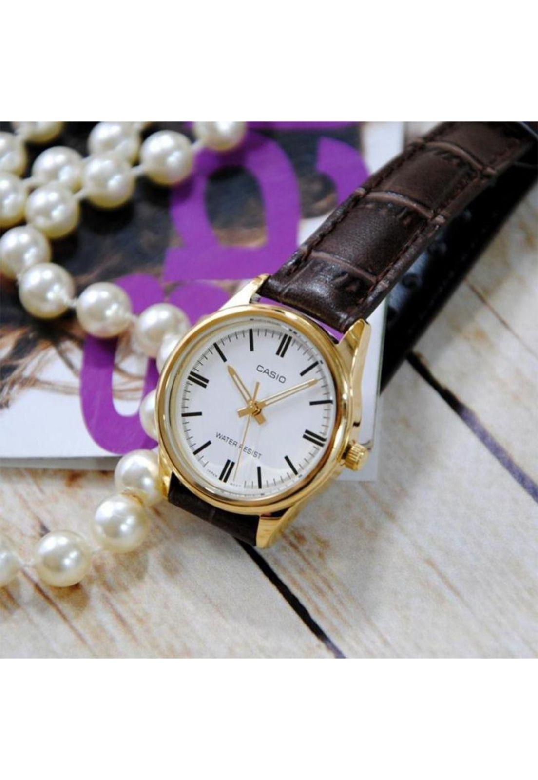 Reloj Ltp-V005gl-7a Mujer Analogo Cuero-4