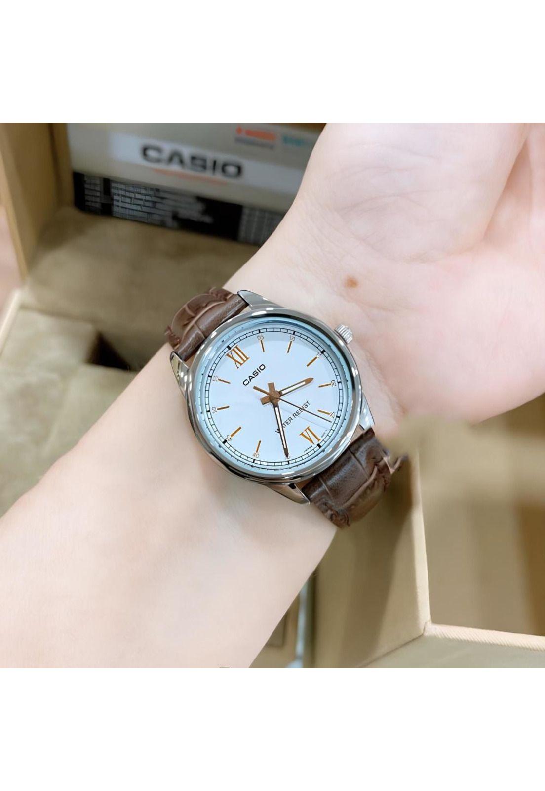 Reloj Ltp-V005l-7b3 Mujer Analogo Cuero-3