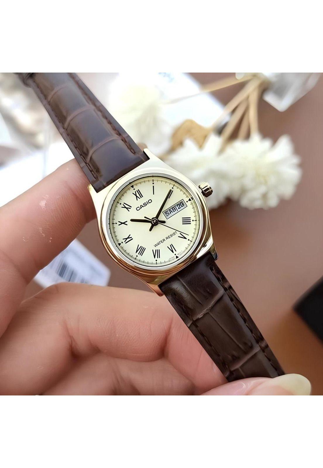 Reloj Ltp-V006gl-9b Mujer Analogo Cuero-2