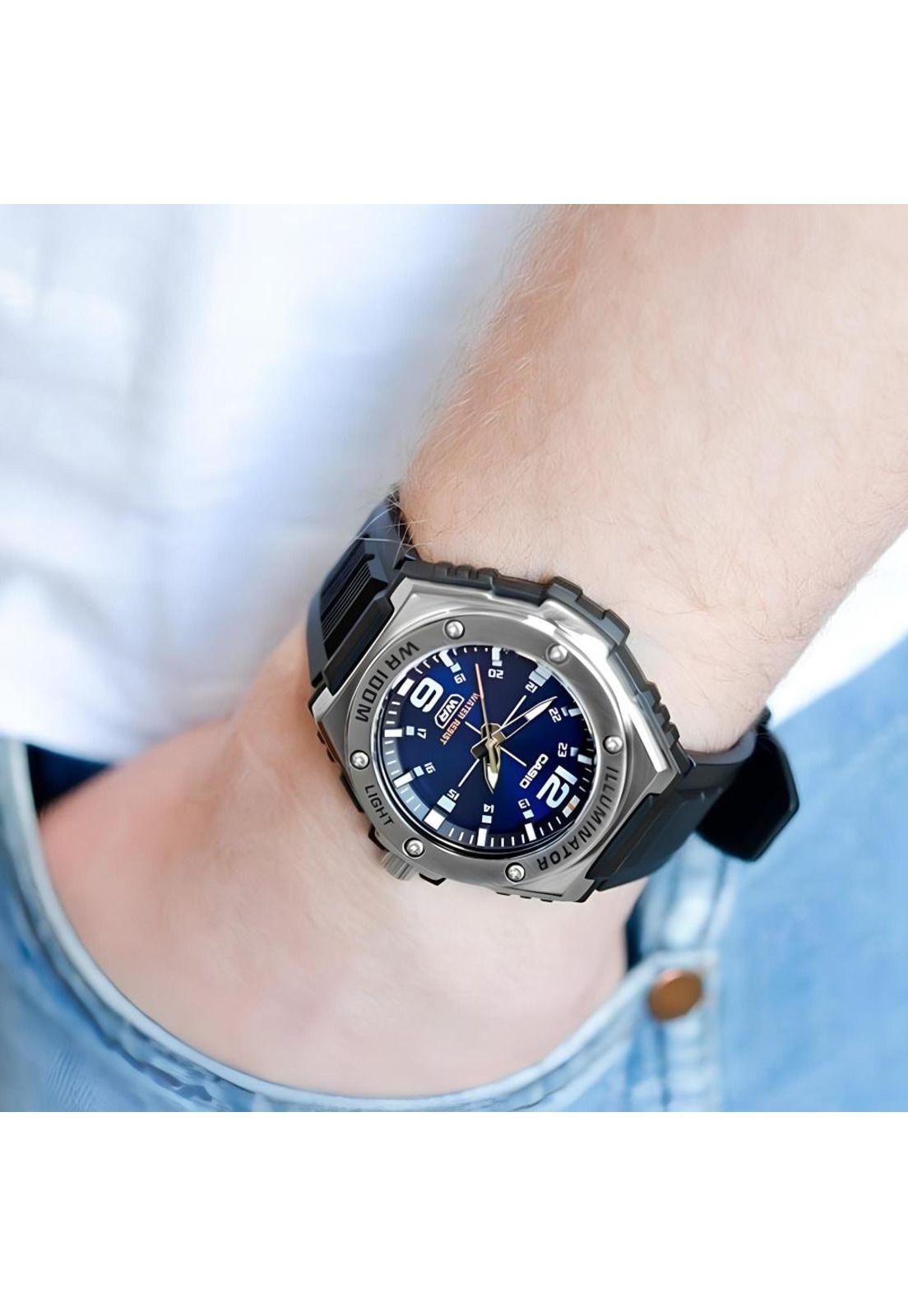 Reloj Mwa-100h-2av Hombre Analogo Resina-2