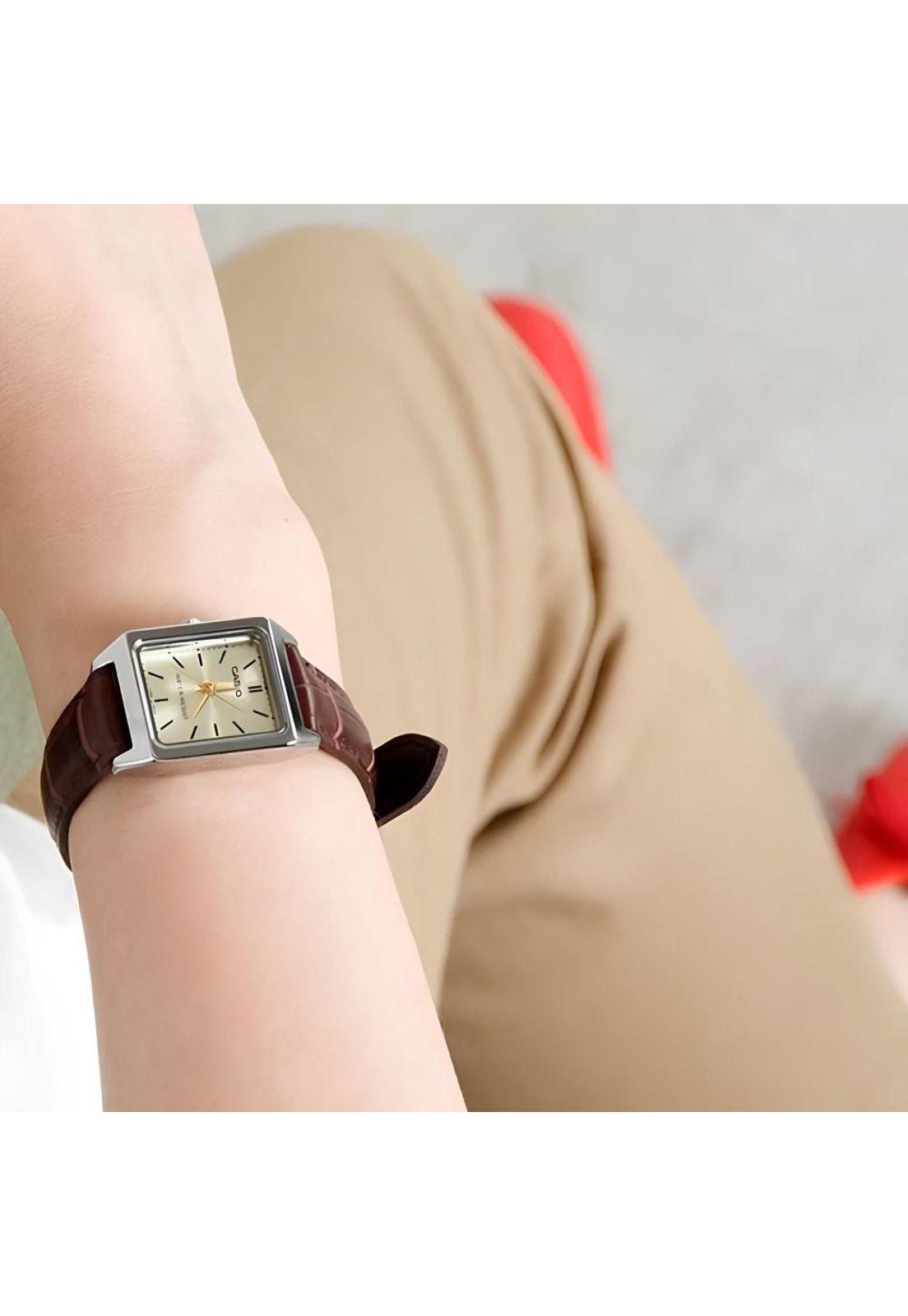 Reloj Ltp-V007l-9e Mujer Analogo Cuero C-3