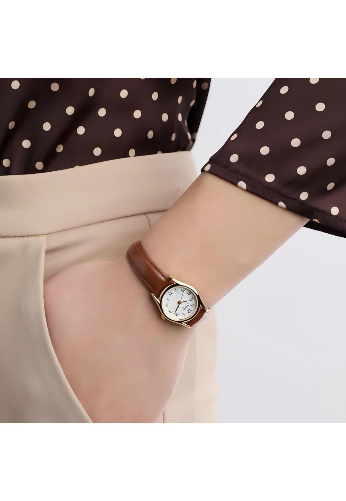 Reloj Ltp-1094q-7b8 Mujer Analogo Cuero-2