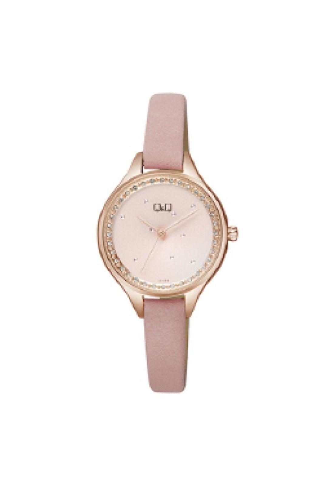 Reloj Qb73j102y Mujer Analogo Cuero-0