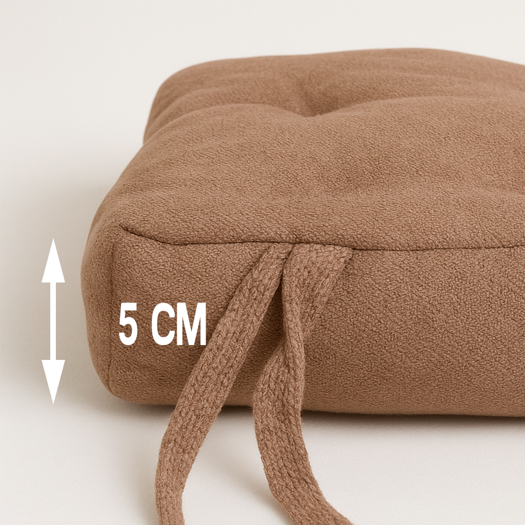 Pack 2 Cojines Marrón | Decorativos y Confortables para Silla 45x45 cm-1