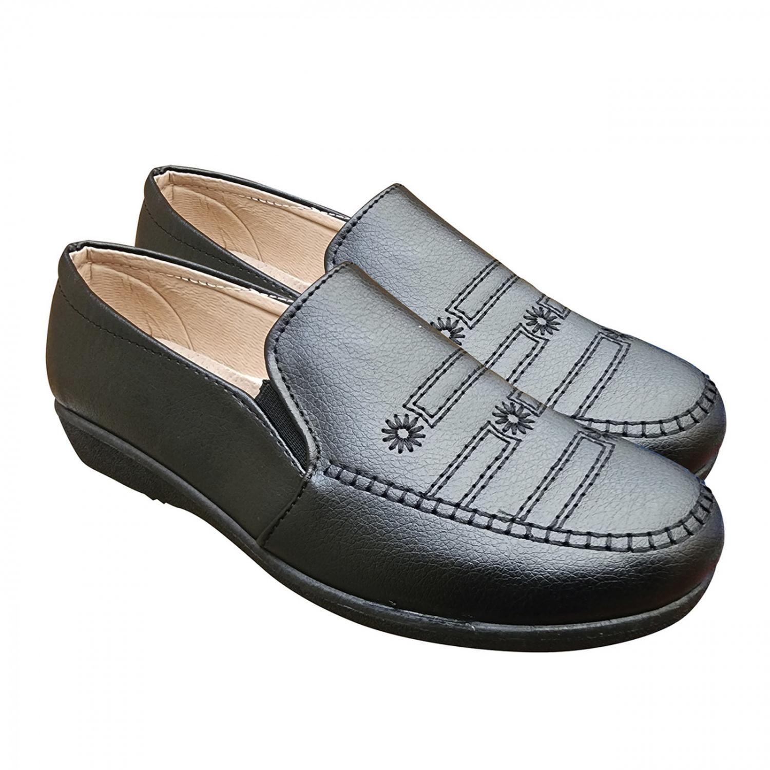 Zapato Mujer Casual Clasico Comodo Bordado Negro 3231-2