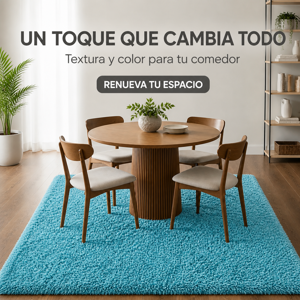 Alfombra Interior Shaggy Antideslizante 180x200 cm Calipso Armonia 026-4