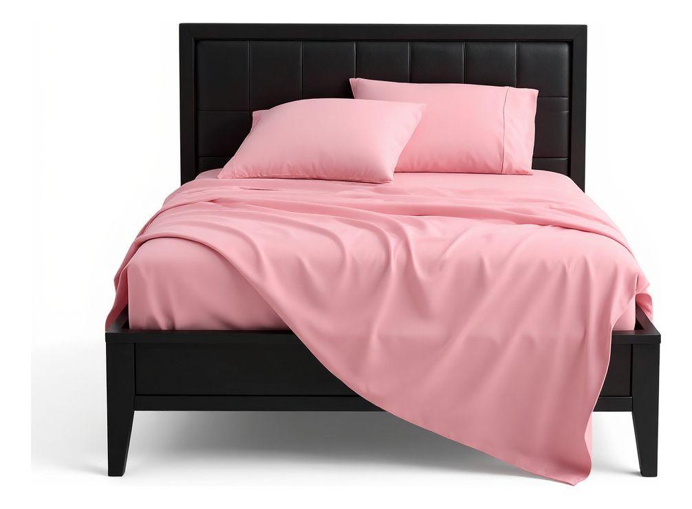 Sábana 1.5 Plazas Algodón | 800 Hilos Lisas Premium Rosado-0