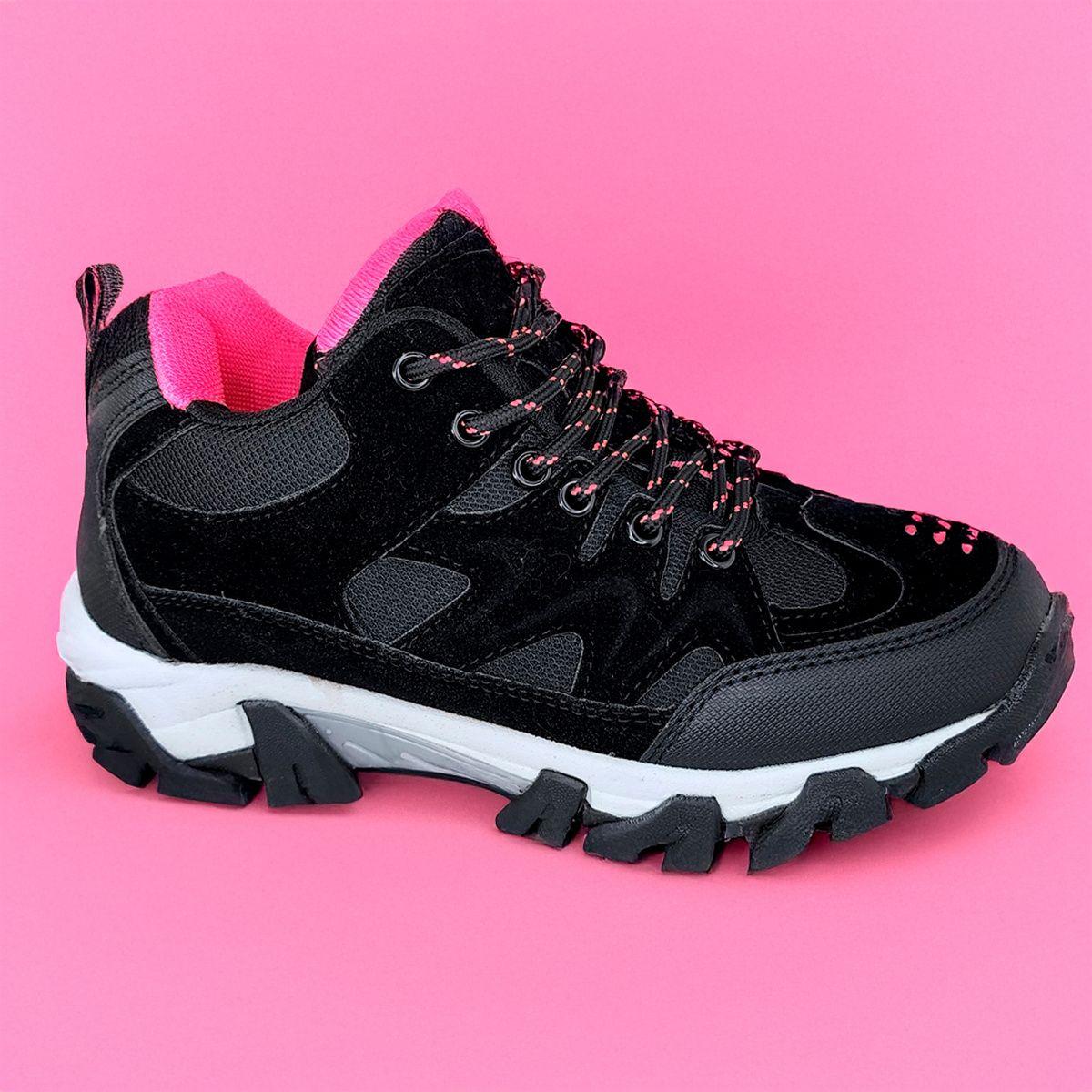 Zapatilla Invierno Mujer | Outdoor Negro Fucsia - 3133-0