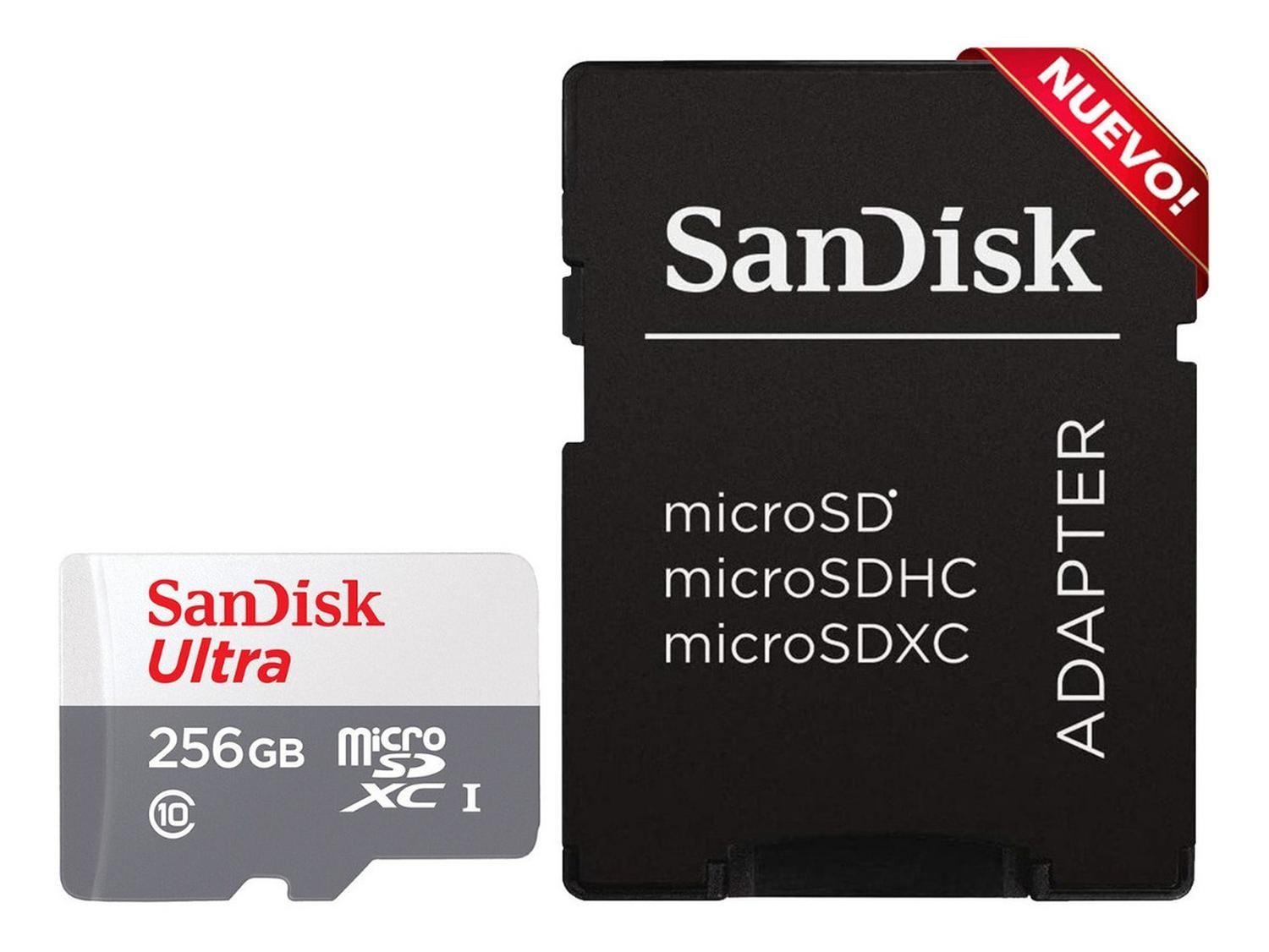 Memoria Micro Sd 256gb Sandisk Full Hd Clase 10 Celular-0