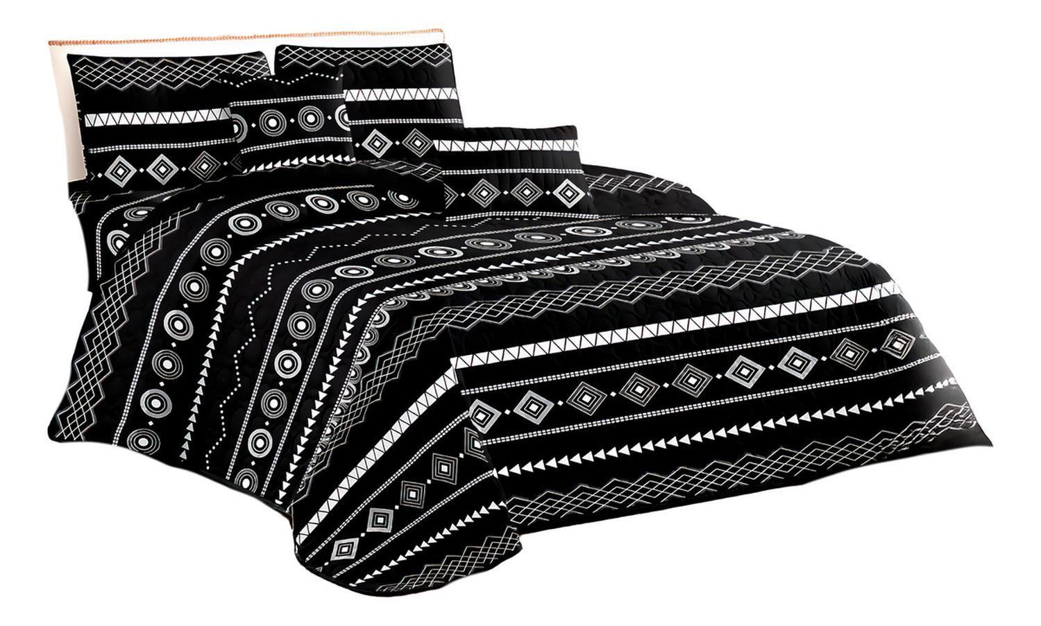 Cubre Cama King Quilt 2.5 Plazas Estampado Tribal - 661-0