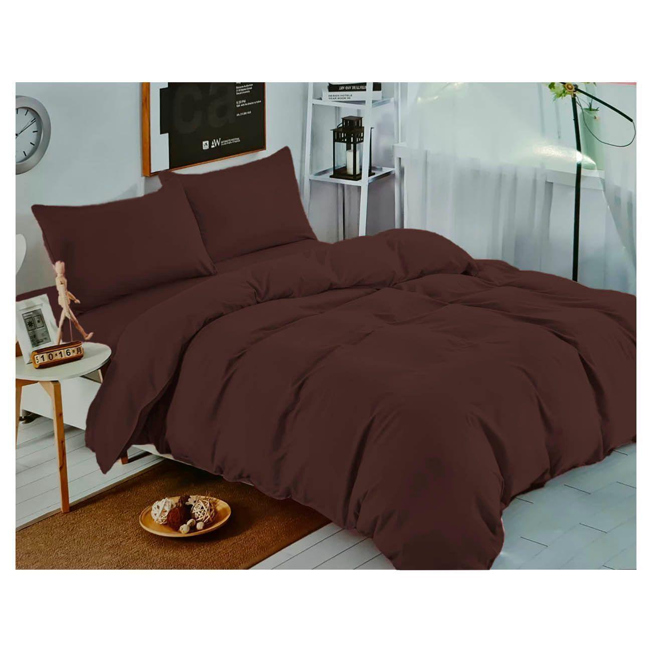 Juego de sabanas Cafe 1.5 Plazas Excelente calidad-1