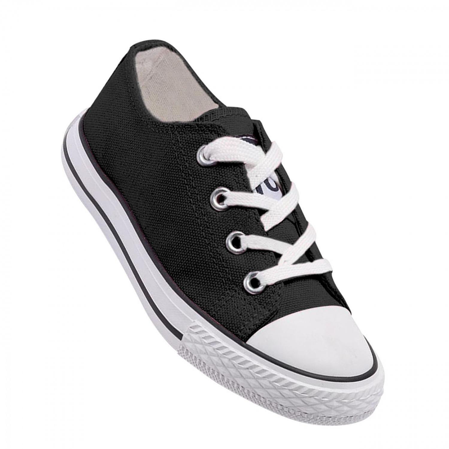 Zapatilla Infantil De lona Urbana Casual - Negro - 7191-0