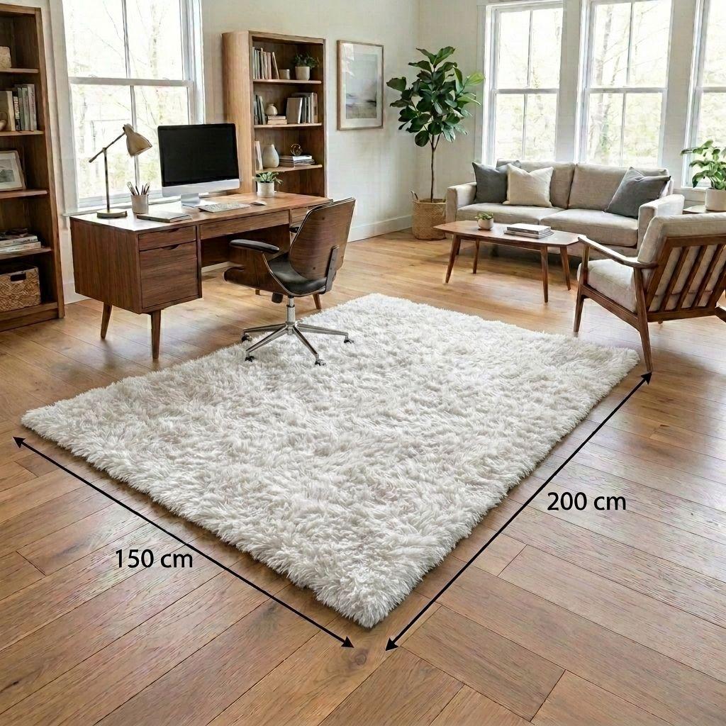 Alfombra Armonia Pelo Medio Blanco 150x200 cm Decorativa Living 026-7