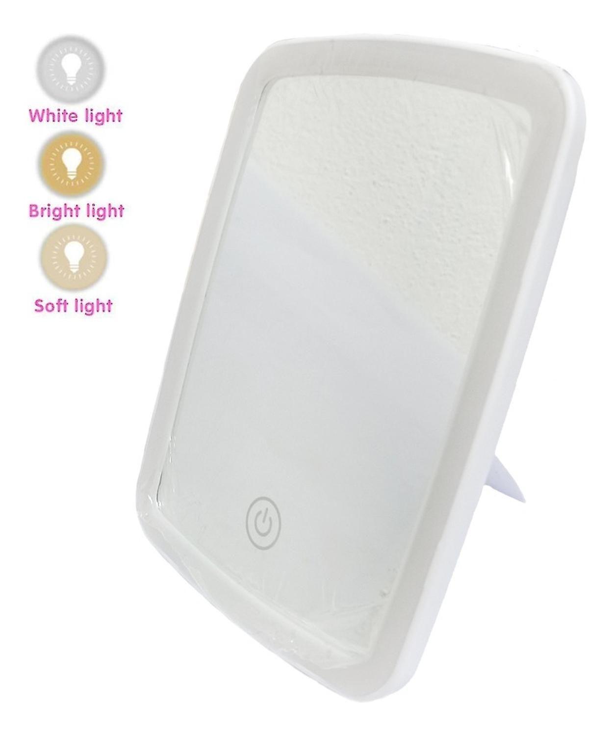 Espejo Para Maquillaje Con Luz Led Portátil Usb Recargable-2