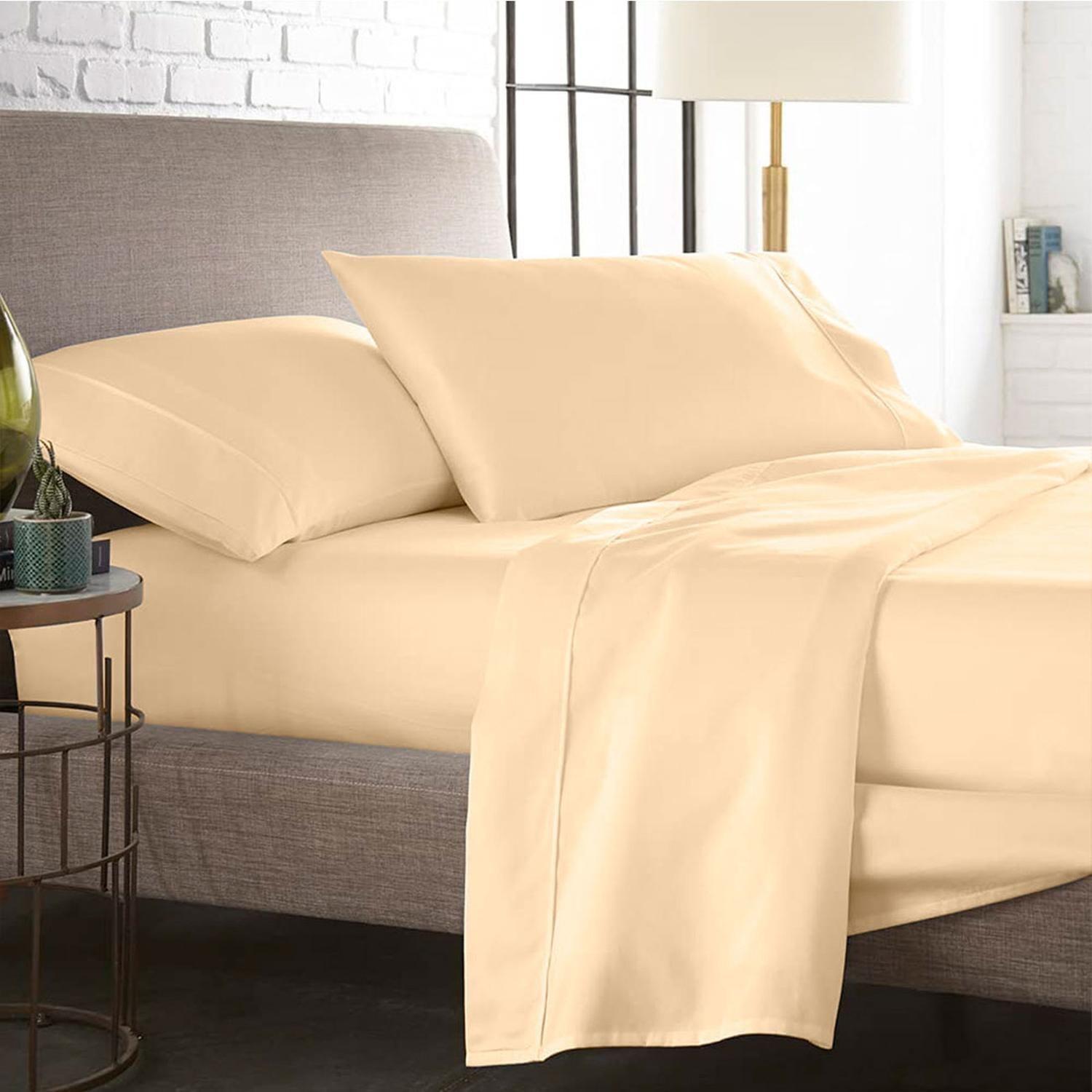 Juego De Sabana Premium 188 Hilos Super King Crema-2