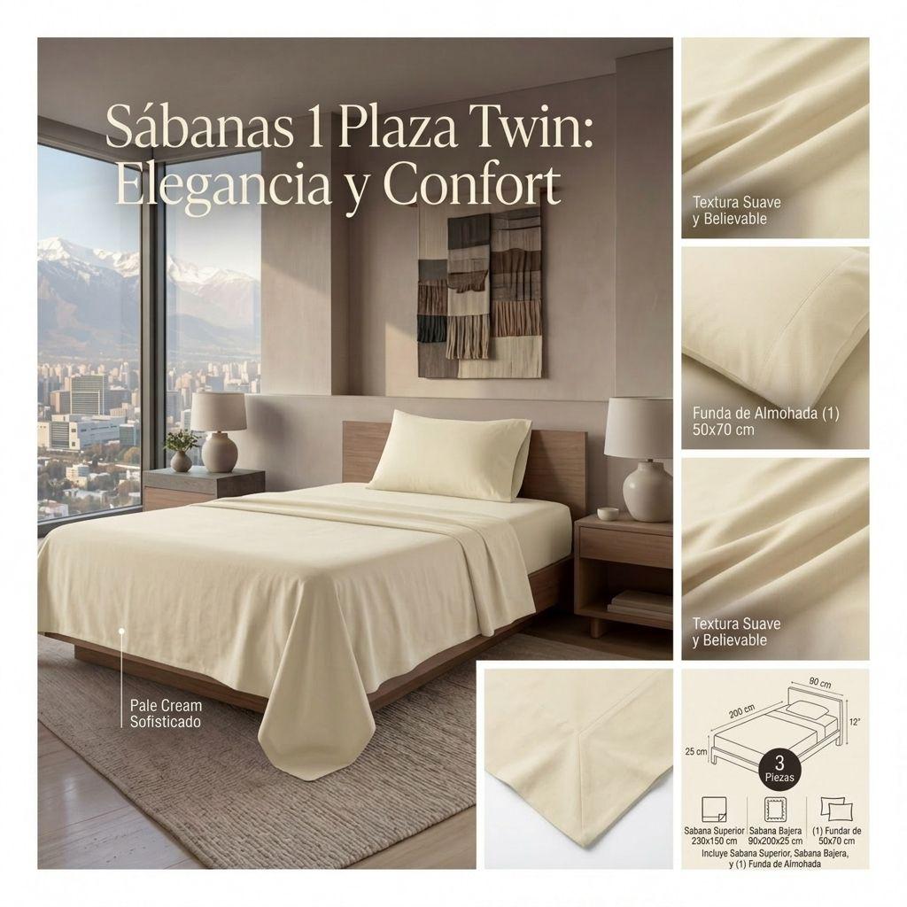 juego De Sabanas Algodon 800 Hilos Twin 1 Plaza- 3 Piezas 669-3