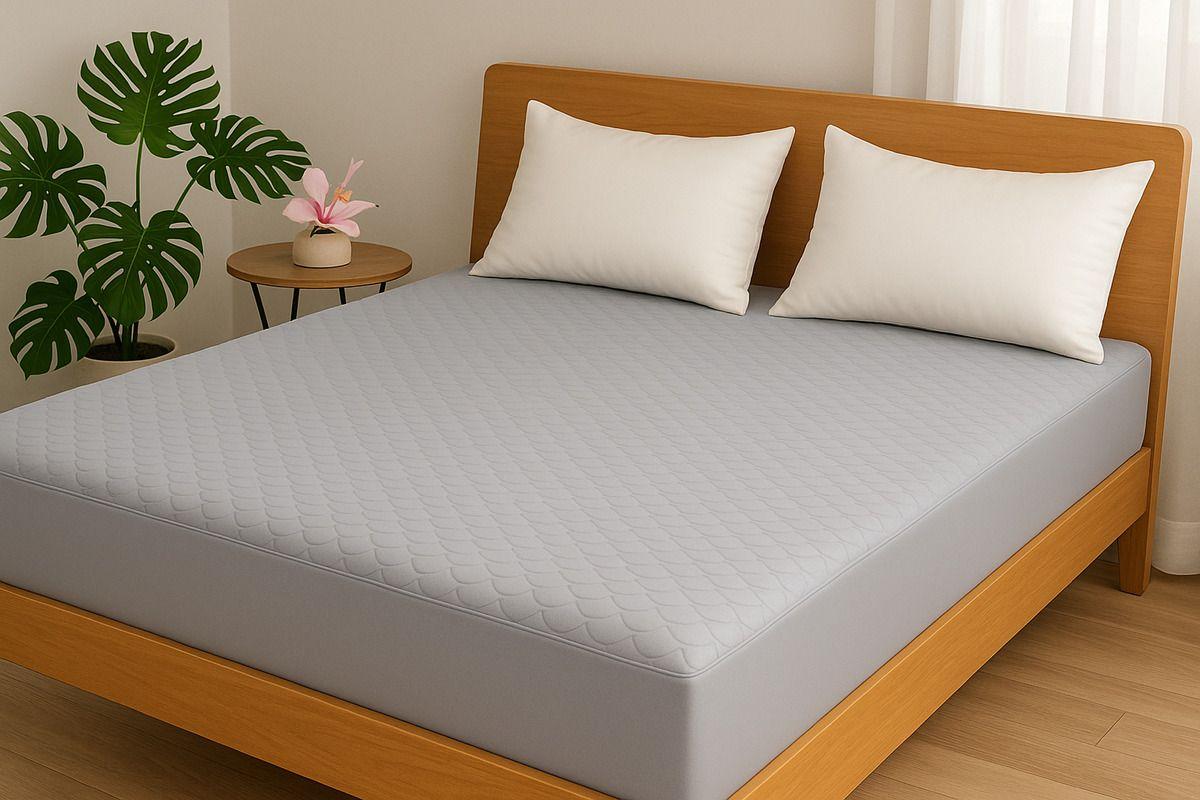Cubrecolchón Impermeable Queen | Protección Total Gris 2.0 Plazas-0