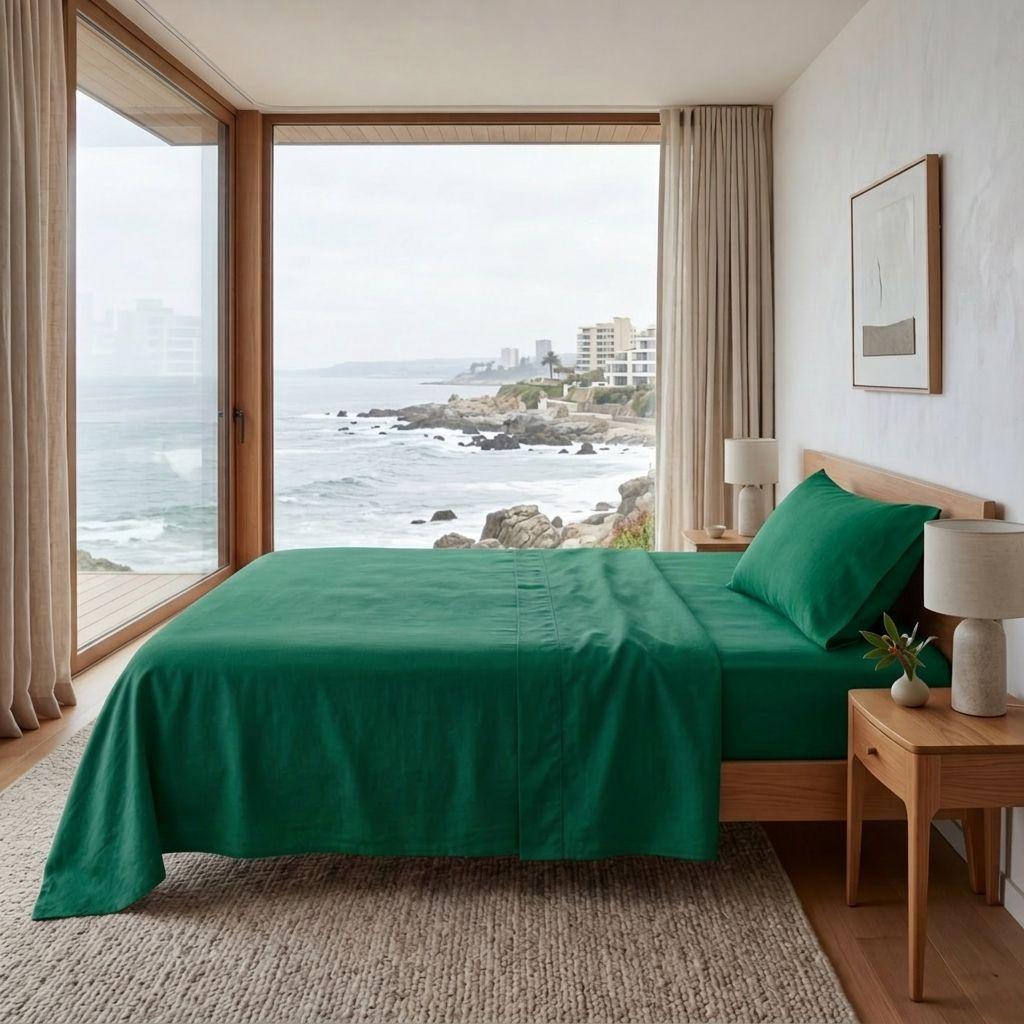 Juego Sábanas 800 Hilos 1 Plaza Twin de Algodón Suave Premium Dormitorio-6