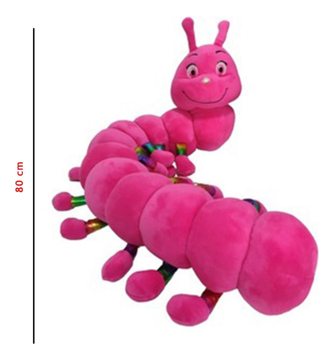 Cuncuna Gusano Peluche Acolchado Suave - 80cm Colores-1
