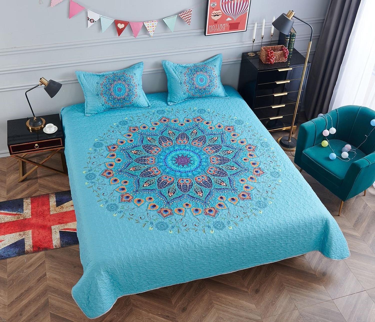 Cubrecama De Verano Quilt 2.0 Plazas Diseños-0