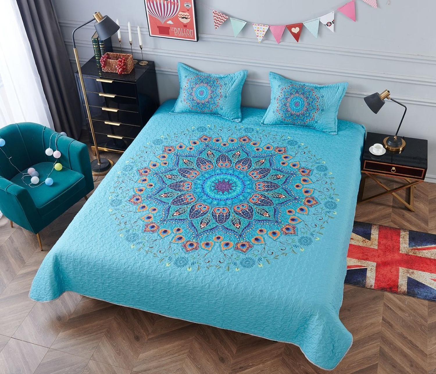 Cubrecama De Verano Quilt 2.0 Plazas Diseños-1