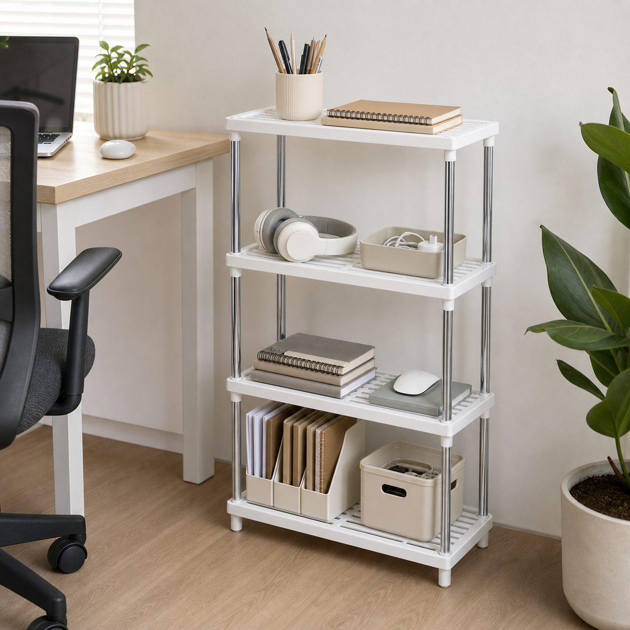 Organizador Multifuncional De Oficina 4 Niveles Plastico Metal 171-0