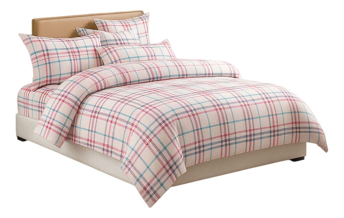 Juego Sábanas King | Cuadros Rosa 800 Hilos Premium - 827-0