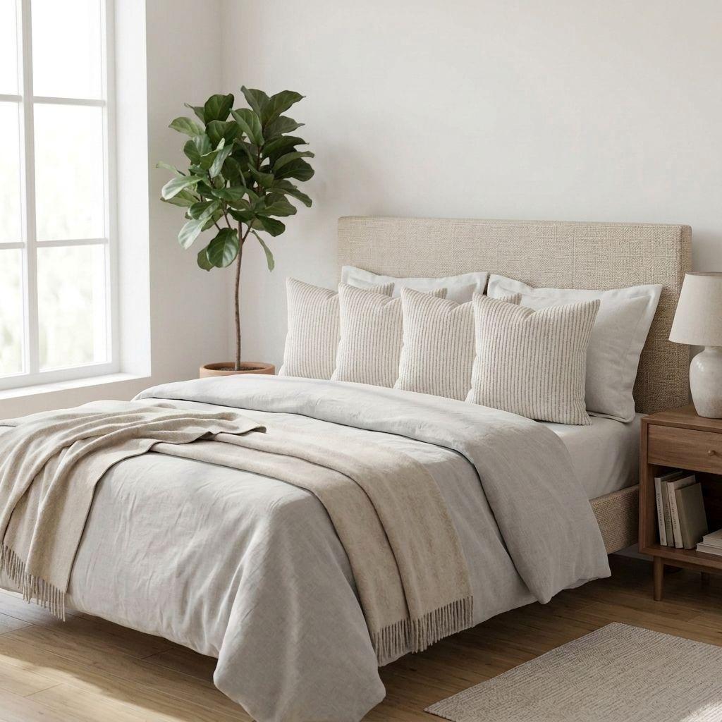 Set 4 Fundas Cojin Chenille Lineas Decorativa Gris Modelo 785-5